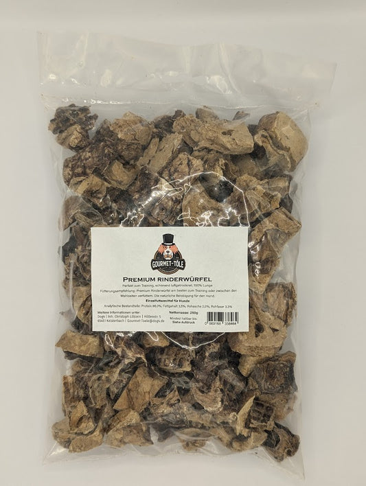 Premium Rinderwürfel – Der perfekte Trainingssnack für Hunde 250g