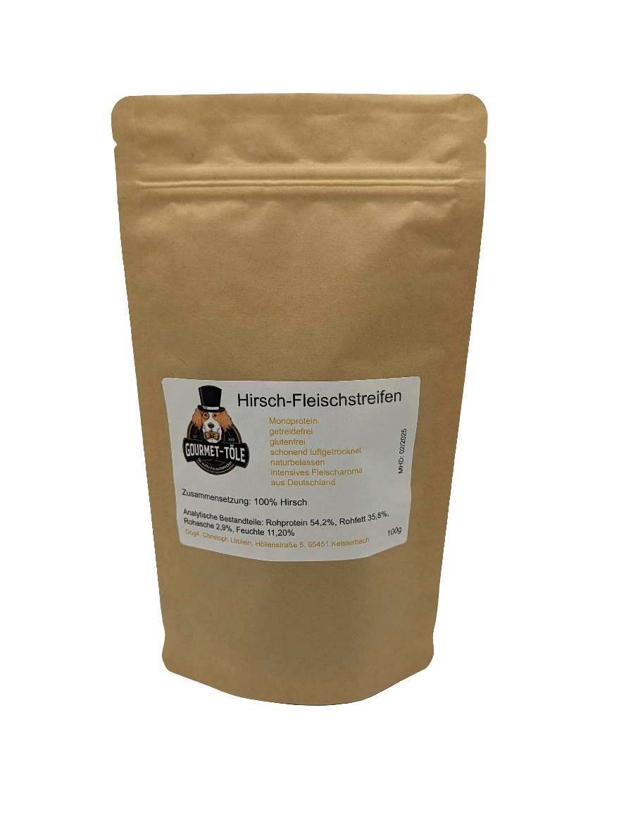 Gourmet-Töle - Hirsch-Fleischstreifen 100g